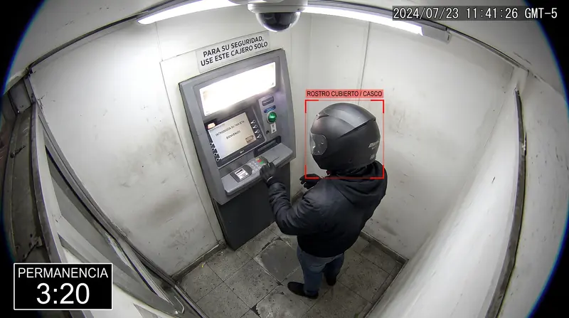 ATMs and sensitive spaces — automatic detection on a security camera