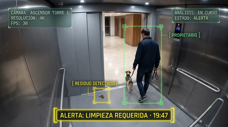 Pet waste detection — automatic detection on a security camera