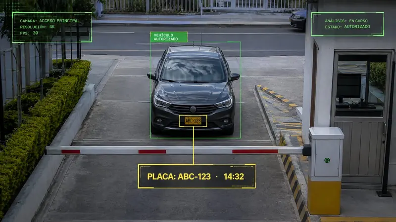 License plate reading — automatic detection on a security camera